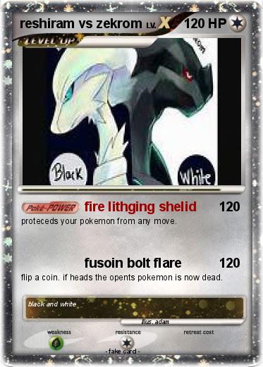 Pokemon reshiram vs zekrom