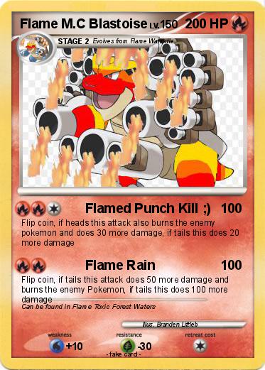 Pokemon Flame M.C Blastoise