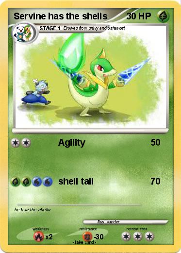 Pokemon Servine has the shells