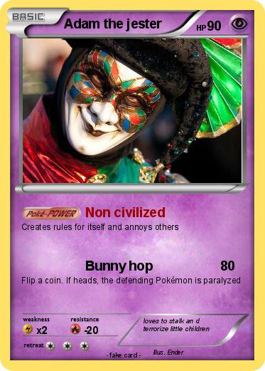 Pokemon Adam the jester