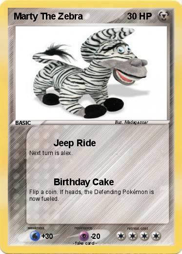 Pokemon Marty The Zebra