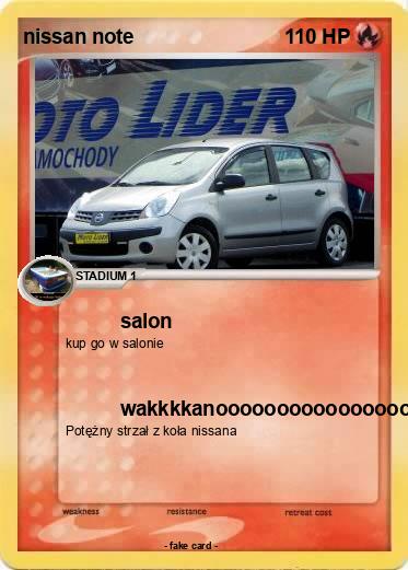 Pokemon nissan note