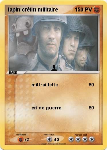 Pokemon lapin crétin militaire