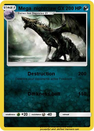 Pokemon Mega  nightclaw GX