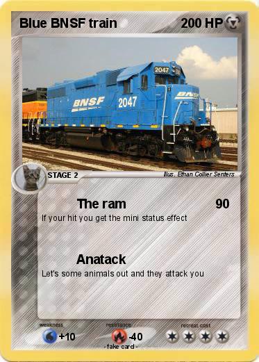 Pokemon Blue BNSF train