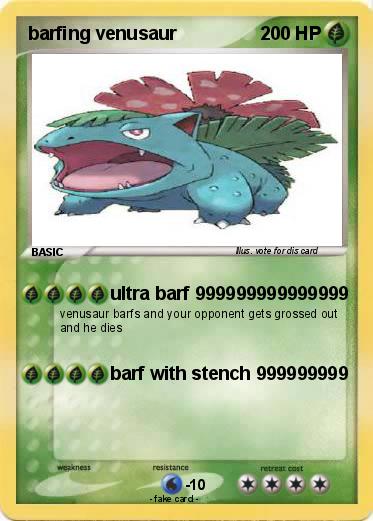 Pokemon barfing venusaur