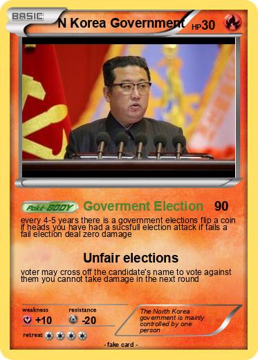 Pokemon N Korea Government