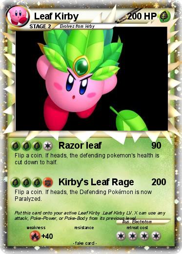 Pokemon Leaf Kirby