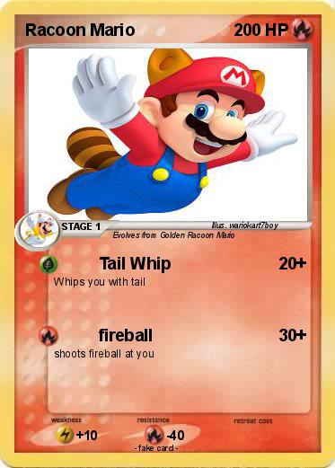 Pokemon Racoon Mario