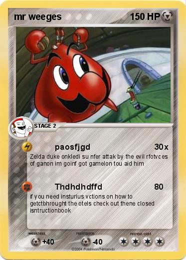 Pokemon mr weeges