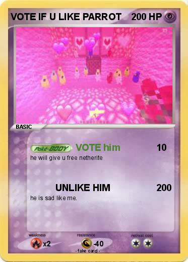 Pokemon VOTE IF U LIKE PARROT