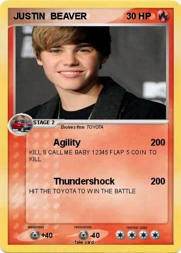 Pokemon JUSTIN  BEAVER