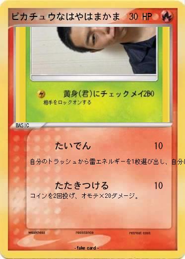 Pokemon ピカチュウなはやはまかま
