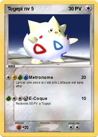 Pokemon Togepi nv 5                                                                  