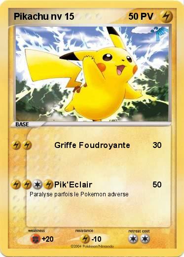 Pokemon Pikachu nv 15