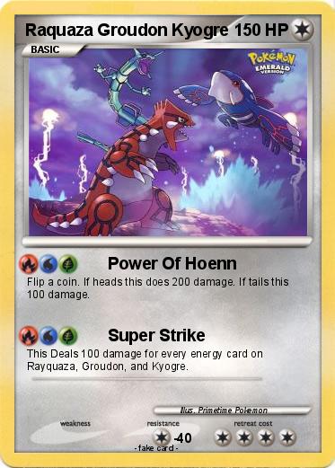 Pokemon Raquaza Groudon Kyogre