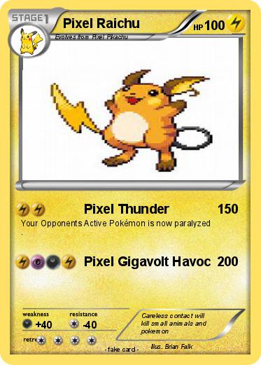 Pokemon Pixel Raichu