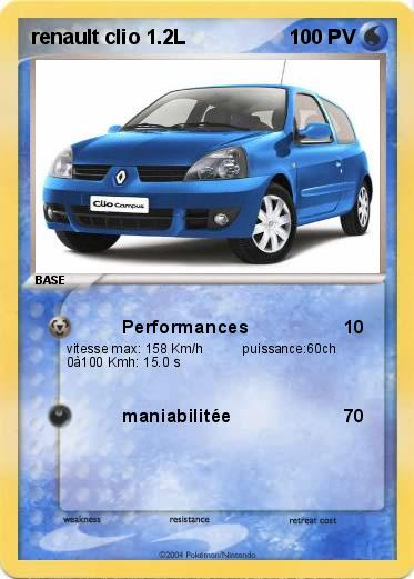 Pokemon renault clio 1.2L