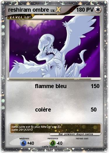 Pokemon reshiram ombre