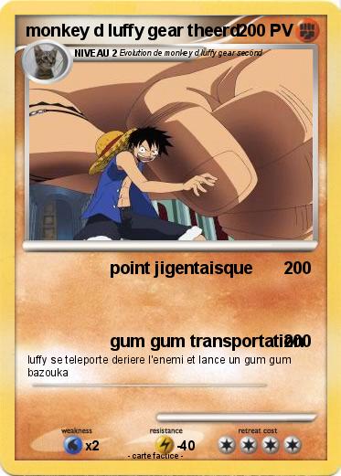 Pokemon monkey d luffy gear theerd