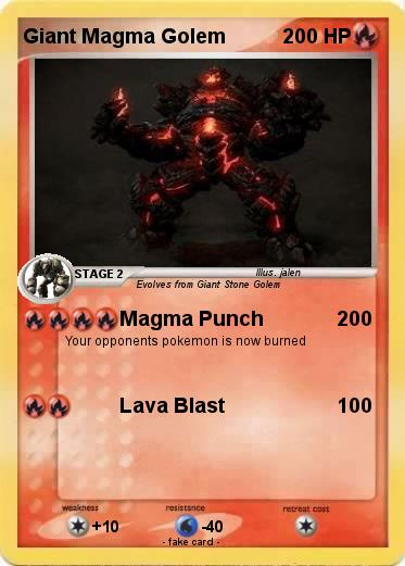 Pokemon Giant Magma Golem