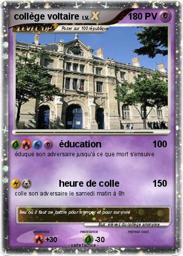 Pokemon collège voltaire