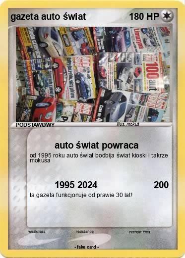 Pokemon gazeta auto świat