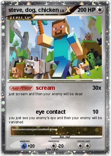 Pokemon steve, dog, chicken