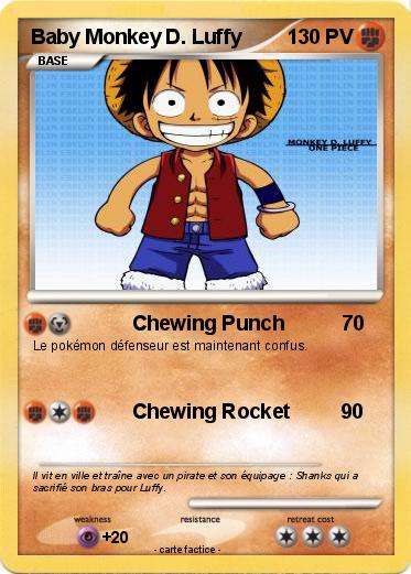 Pokemon Baby Monkey D. Luffy
