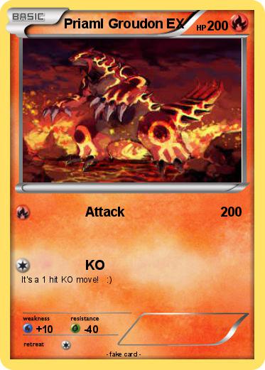 Pokemon Priaml Groudon EX