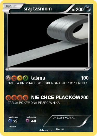 Pokemon sraj taśmom