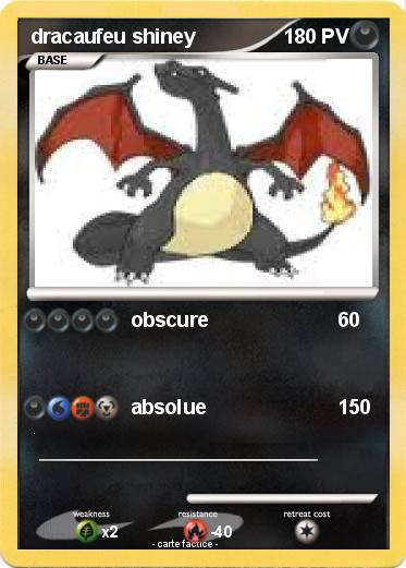 Pokemon dracaufeu shiney