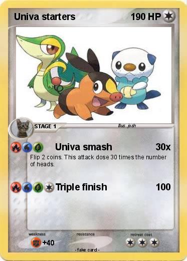 Pokemon Univa starters