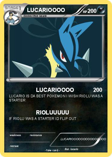 Pokemon LUCARIOOOO