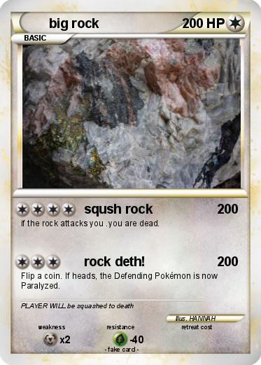 Pokemon big rock
