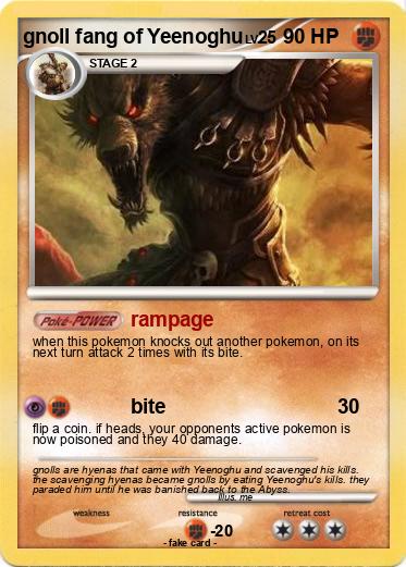 Pokemon gnoll fang of Yeenoghu