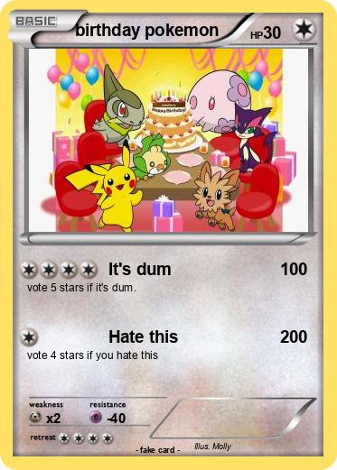 Pokemon birthday pokemon