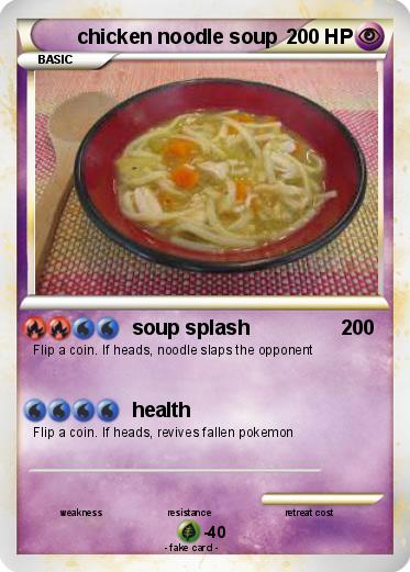 Pokemon chicken noodle soup