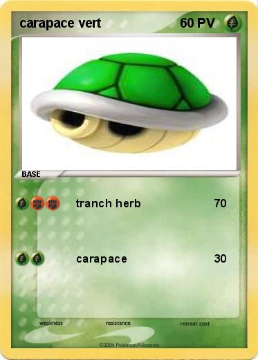 Pokemon carapace vert