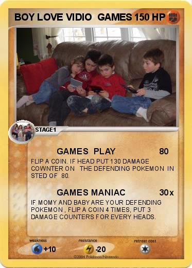 Pokemon BOY LOVE VIDIO  GAMES   