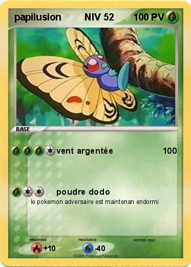 Pokemon papilusion         NIV 52