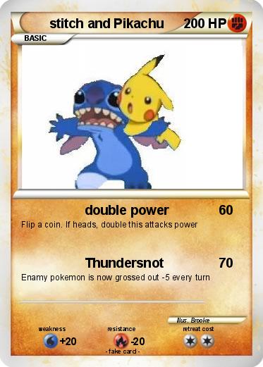 Pokemon stitch and Pikachu