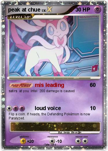 Pokemon peak at chue