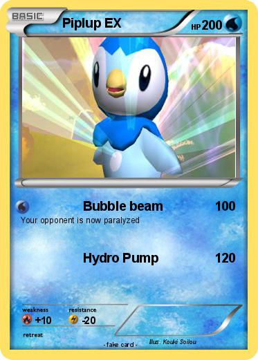 Pokemon Piplup EX