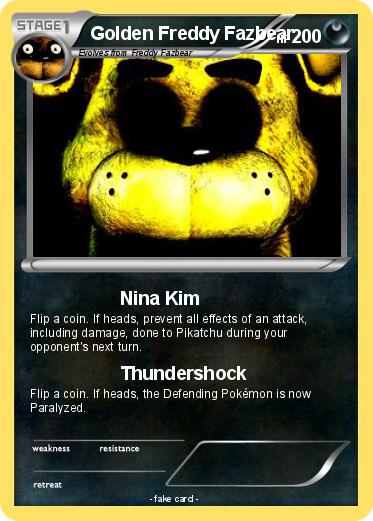 Pokemon Golden Freddy Fazbear