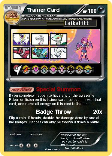 Pokemon Trainer Card