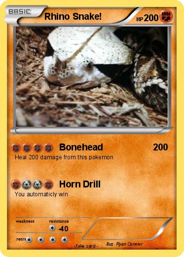 Pokemon Rhino Snake!