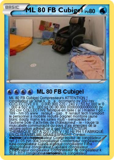 Pokemon ML 80 FB Cubigel