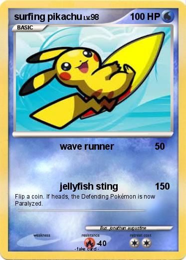 Pokemon surfing pikachu