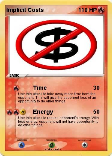 Pokemon Implicit Costs